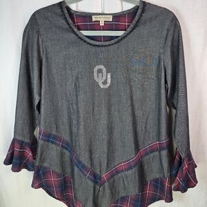 Young Threads Womens_OU Sooners Longsleeve Pullover Top Size Small